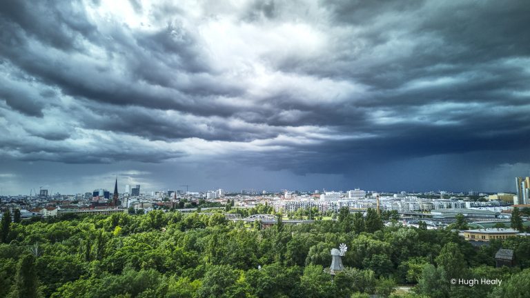 Thunder clouds gather over Berlin